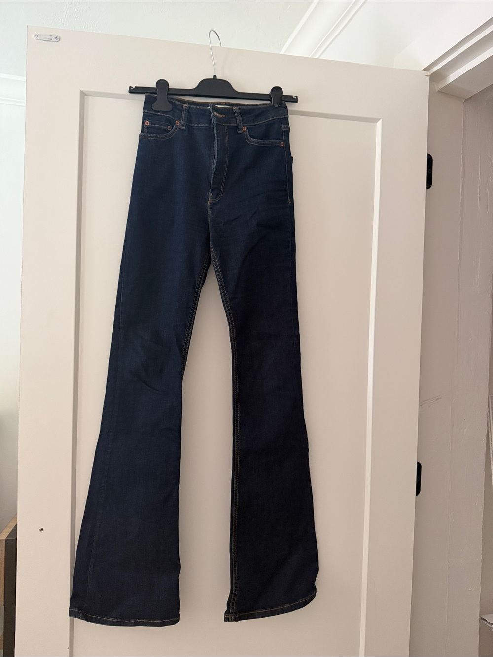 Zara Men's Dark Blue Bootcut Jeans